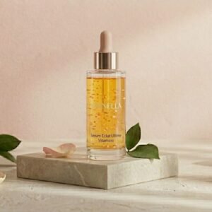 Flacon compte-gouttes en verre transparent du Sérum Éclat Ultime Vitamine C.